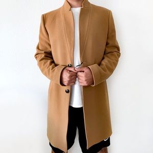 Zara Mens Camel Pea Coat
